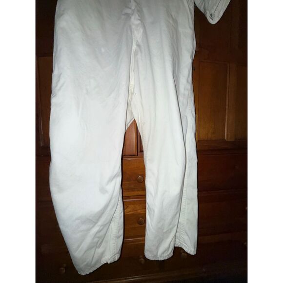 Vintage Sears Nation-Alls White Coverall Workwear Jumpsuit 42S Utility Mechanic - Picture 2 of 16